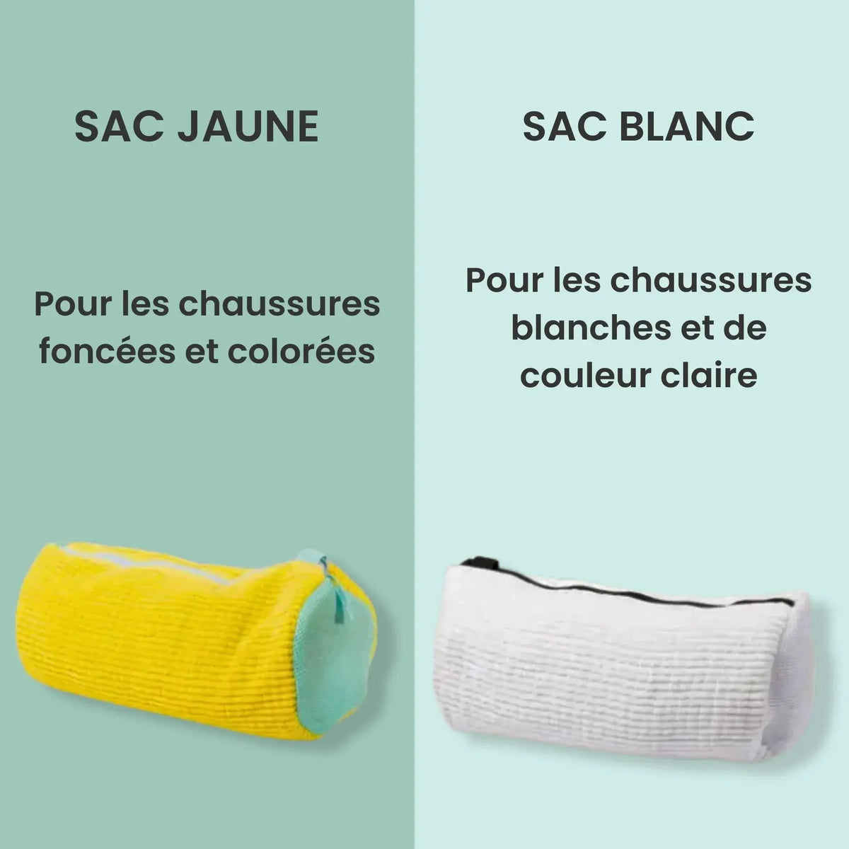 Utilisation du sac de lavage pour nettoyer des baskets en machine